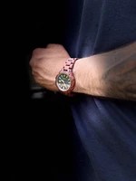 Wood Spider Midsize - Olivewood Case. Ebonywood Dial. Olivewood/Ebonywood Band