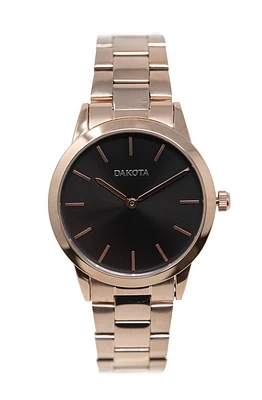 Midsize Sunray - Rose Gold Case/Band Black Dial