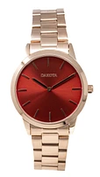 Midsize Sunray - Rose Gold Case/Red Dial