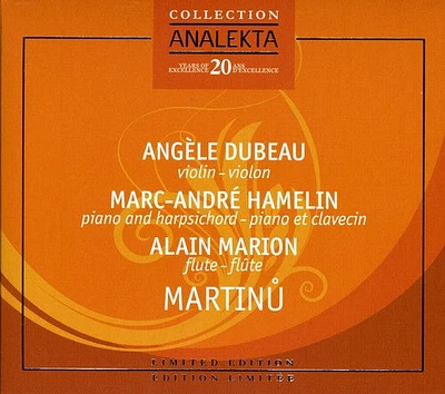 Martinu/ Dubreau/ Marion/ Hamelin - Chamber Music