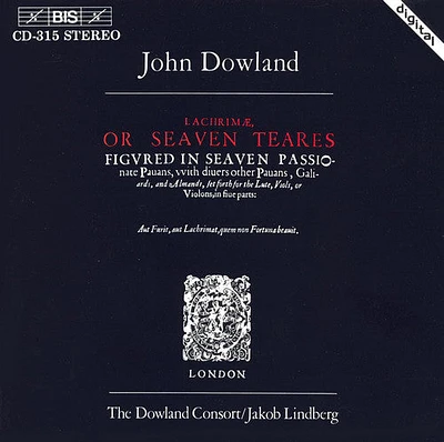 Dowland/ Lindberg/ Dowland Consort - Lachrymae