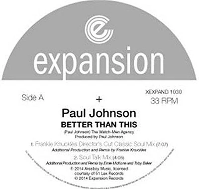 Paul Johnson - Better Than This