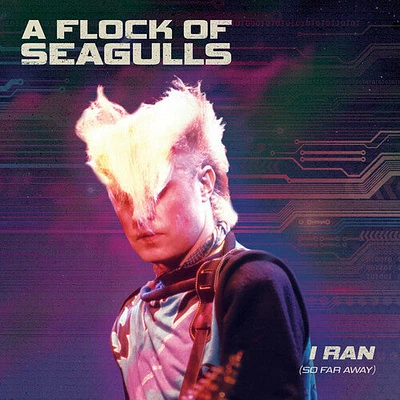 Flock of Seagulls - I Ran - So Far Away - Purple/black Splatter