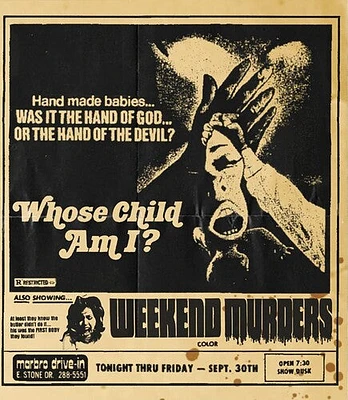 Whose Child Am I? / Weekend Murders (Drive-In Double Feature #18)