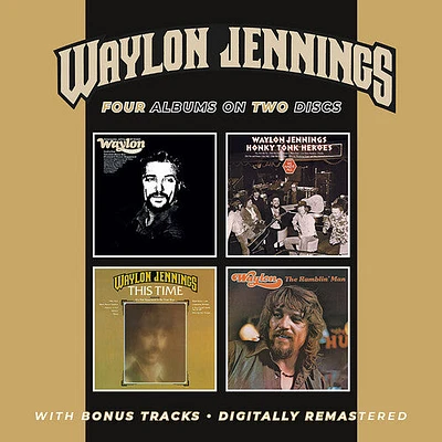 Waylon Jennings - Lonesome, On'ry & Mean / Honky Tonk Heroes / This Time / The Ramblin' Man + Bonus Tracks