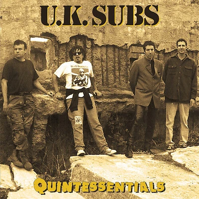 UK Subs - Quintessentials - YELLOW/BLACK SPLATTER