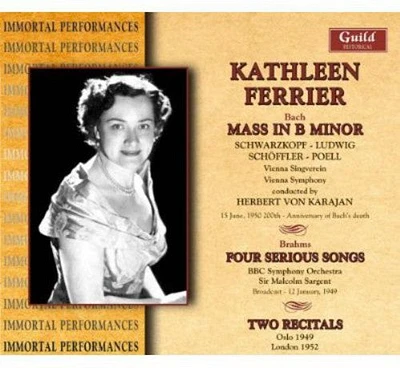 Bach/ Schwarzkopf/ Ferrier/ Ludwig/ Karajan - Mass in B minor / Four Serious Songs / Fairy Queen