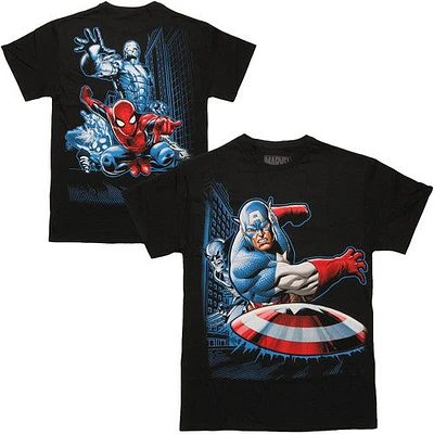 Avengers Group Break Two Sided T-Shirt