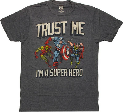 Avengers Trust Me Hero Navy Blue T-Shirt Sheer