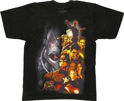 Avengers Ultron Side Group Youth T-Shirt