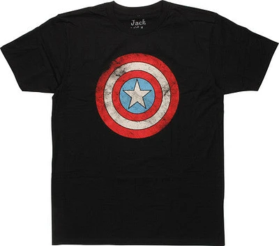 Captain America Distressed Dot Logo T-Shirt