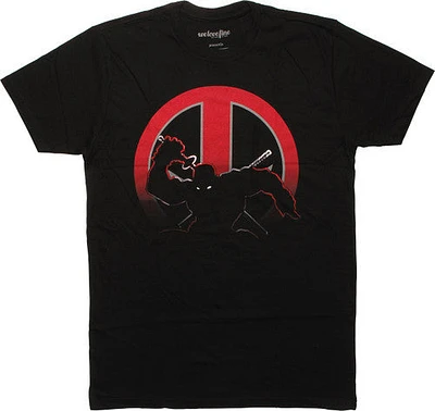 Deadpool Fading into the Shadows Logo MF T-Shirt