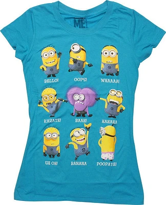 Despicable Me Minions Captions Juniors T-Shirt