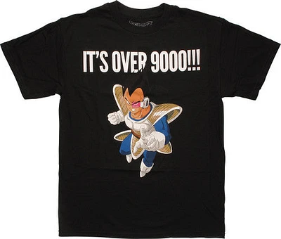 Dragon Ball Z Vegeta It's Over 9000 T-Shirt