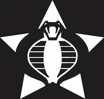 GI Joe Cobra White Decal