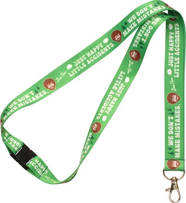 Bob Ross Happy Little Accidents Lanyard in Green