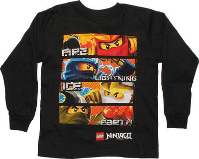 Lego Ninjago Elemental Powers Long Sleeve Juvenile T-Shirt