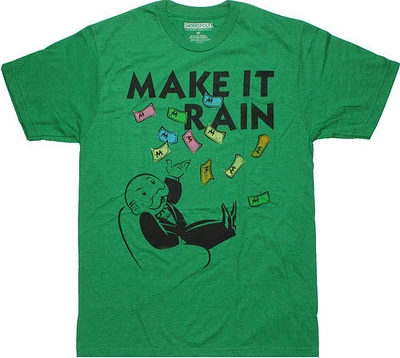 Monopoly Make it Rain Heather T-Shirt Sheer