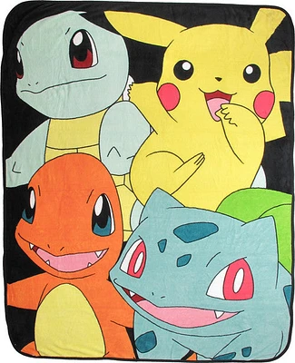 Pokemon Starter Characters Fleece Blanket