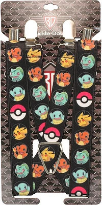 Pokemon Starter Pokeball Stack Suspenders