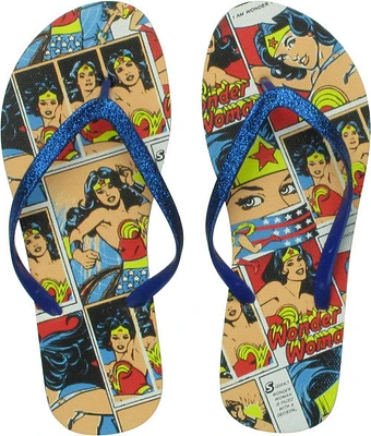 Wonder Woman Comic Strip Sandals