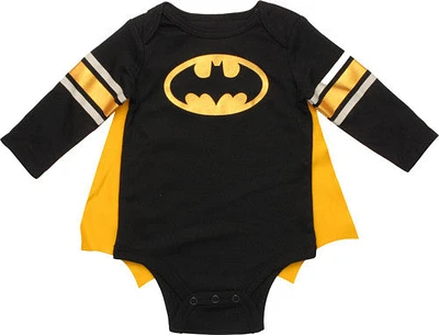 Batman Logo Caped Long Sleeve Snap Suit