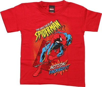 Spectacular Spiderman Action Packed Juvenile Shirt