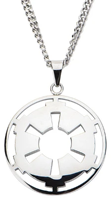 Star Wars Imperial Logo Silver Die Cut Necklace