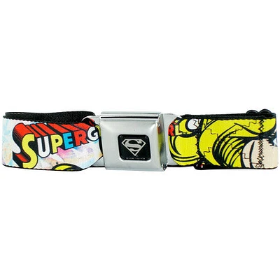 Supergirl Face Seatbelt Mesh Belt in Blond