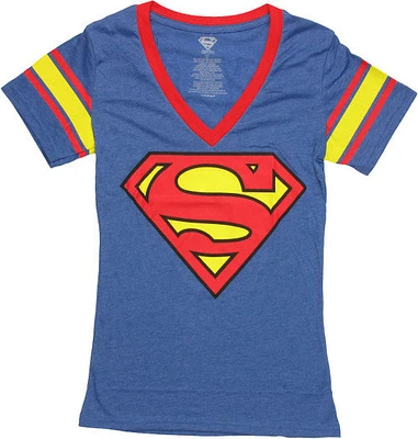 Superman Heather Jersey V Neck Baby T-Shirt