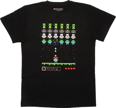 Minecraft Space Invaders T-Shirt