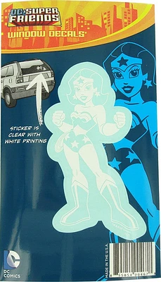 Wonder Woman DC Super Friends Vinyl Decal Sticker in White