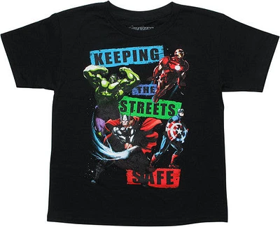 Avengers Keeping the Streets Safe Youth T-Shirt