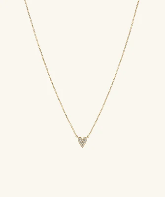 Mini Heart PavÃ© Diamond Necklace