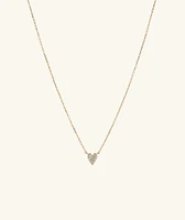 Mini Heart PavÃ© Diamond Necklace