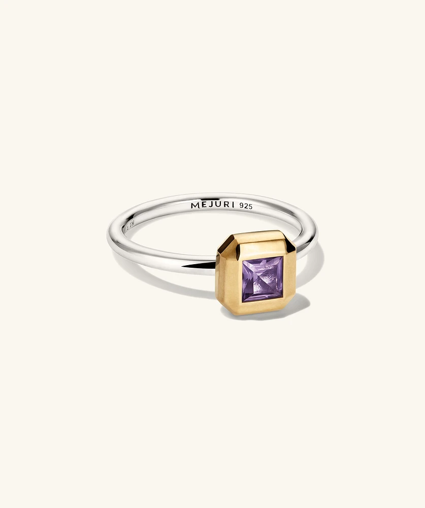 Square Geo Gem Ring