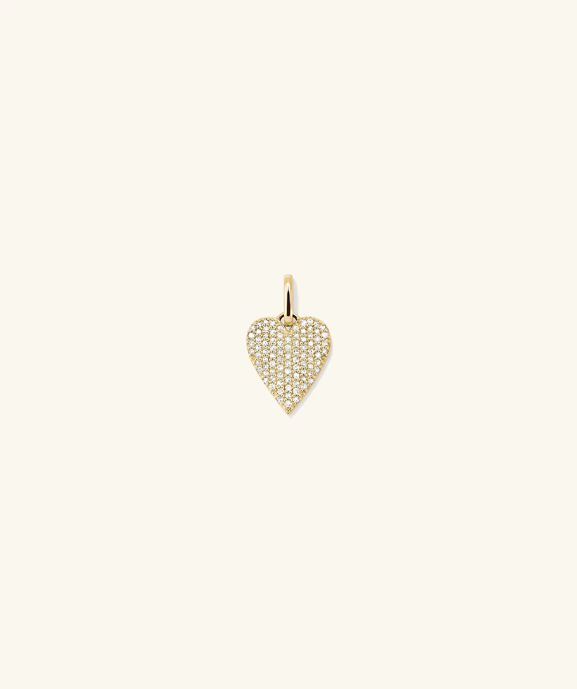 PavÃ© Diamond Heart Pendant