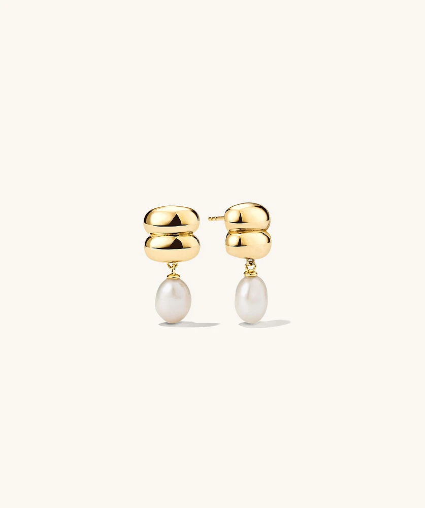 Puffy Charlotte Pearl Drop Earring