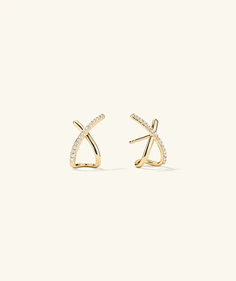 PavÃ© Diamond X Oversized Studs