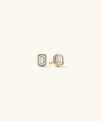 Lab Grown Diamond Emerald Cut Studs