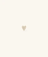 Piercing Studio - PavÃ© Diamond Heart Flat Back Stud