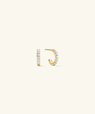 Lab Grown Diamond Prong Hoops