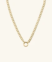 Curb Chain Charm Necklace