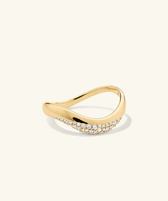 DÃ´me Figure Diamond Dipped Ring