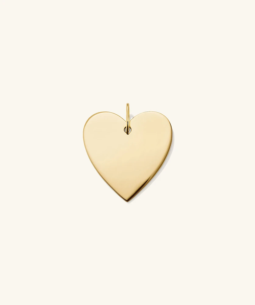 Flat Heart Charm