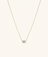 Lab Grown Diamond Baguette Necklace