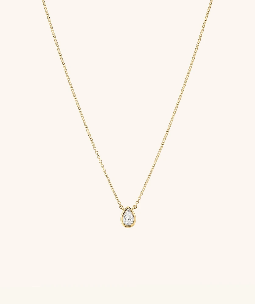 Lab Grown Diamond Pear Necklace