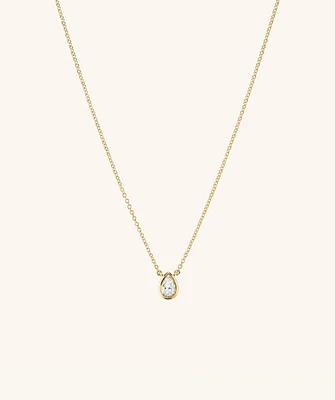 Lab Grown Diamond Pear Necklace