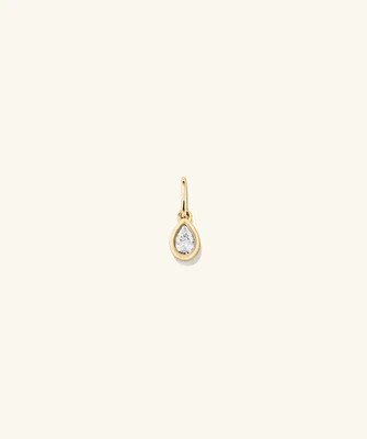 Lab Grown Diamond Pear Bezel Pendant