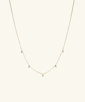 Baguette Lab Grown Diamond Station Necklace